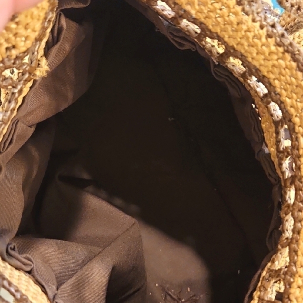 WOMENS Bohemian style neutral colors woven shoulder bag - Picture 7 of 11